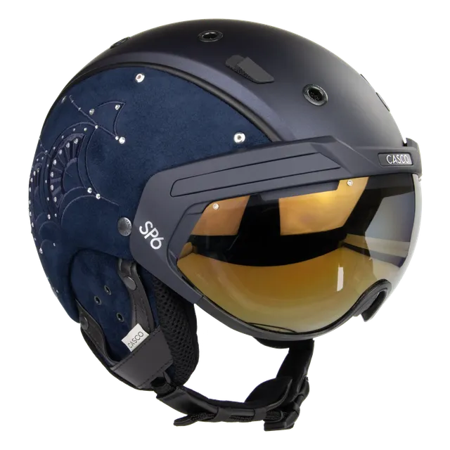Casco SP-6 Majesty cască schi albastru cristale Swarovski