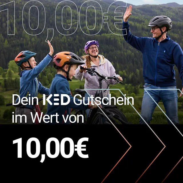 KED Familie card cadou casca bicicleta email