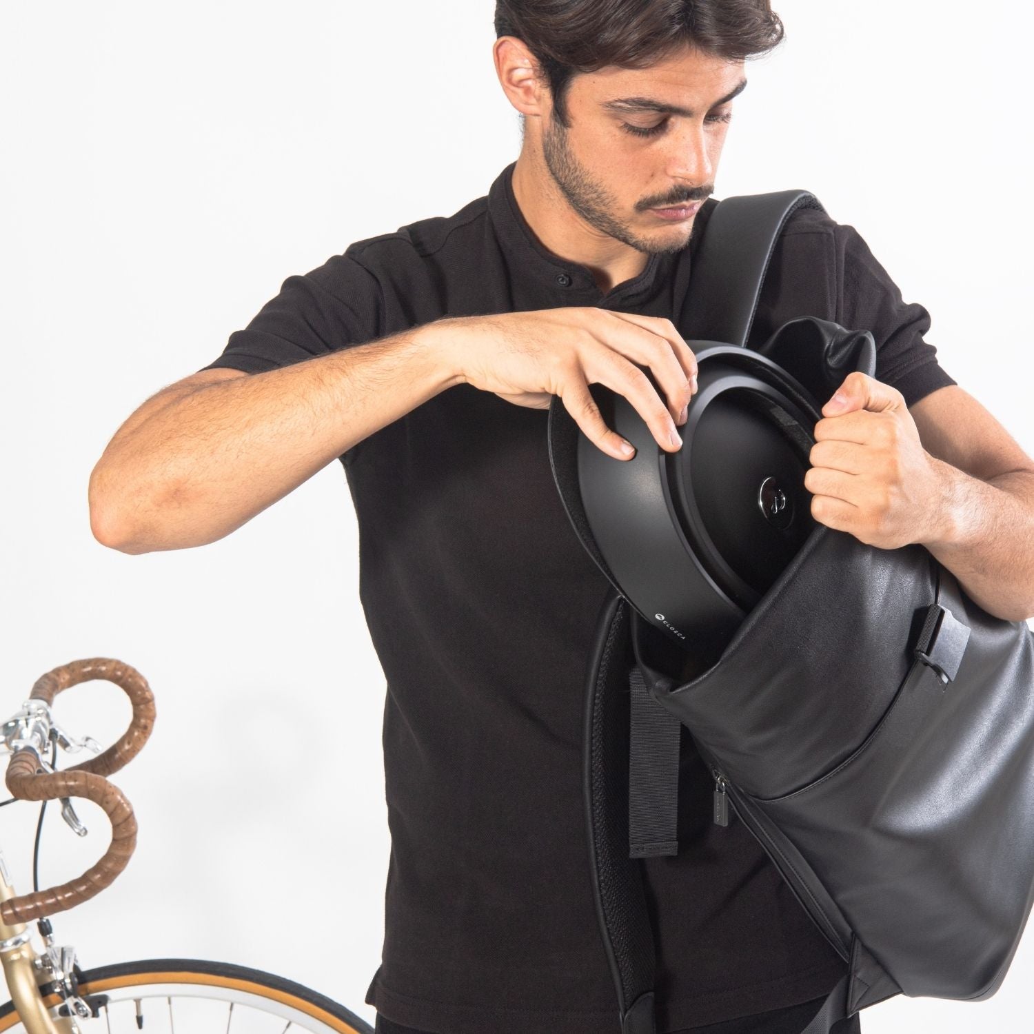 Closca Helmet Visor Black cască pliabilă M neagră
