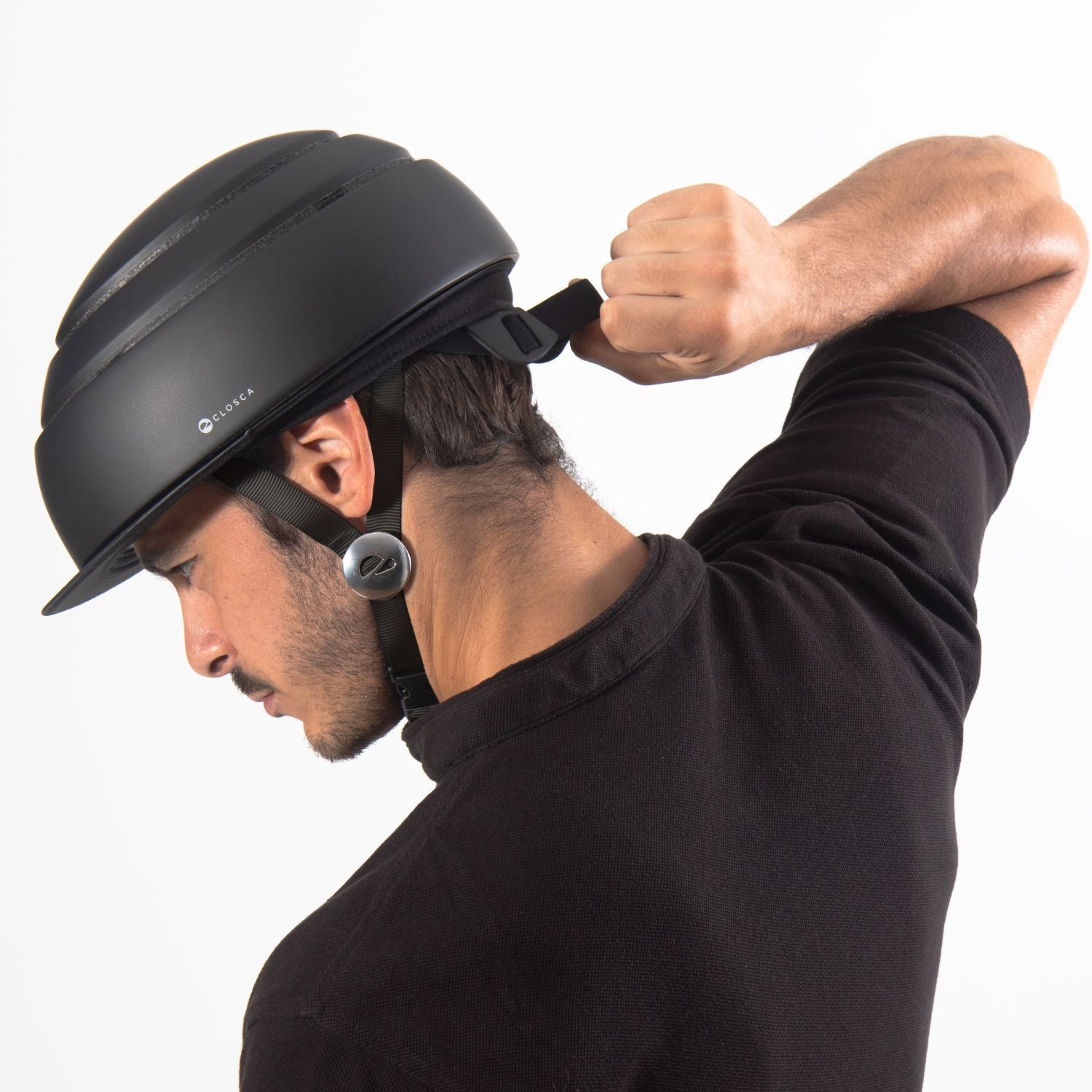Closca Helmet Visor Black cască pliabilă M neagră