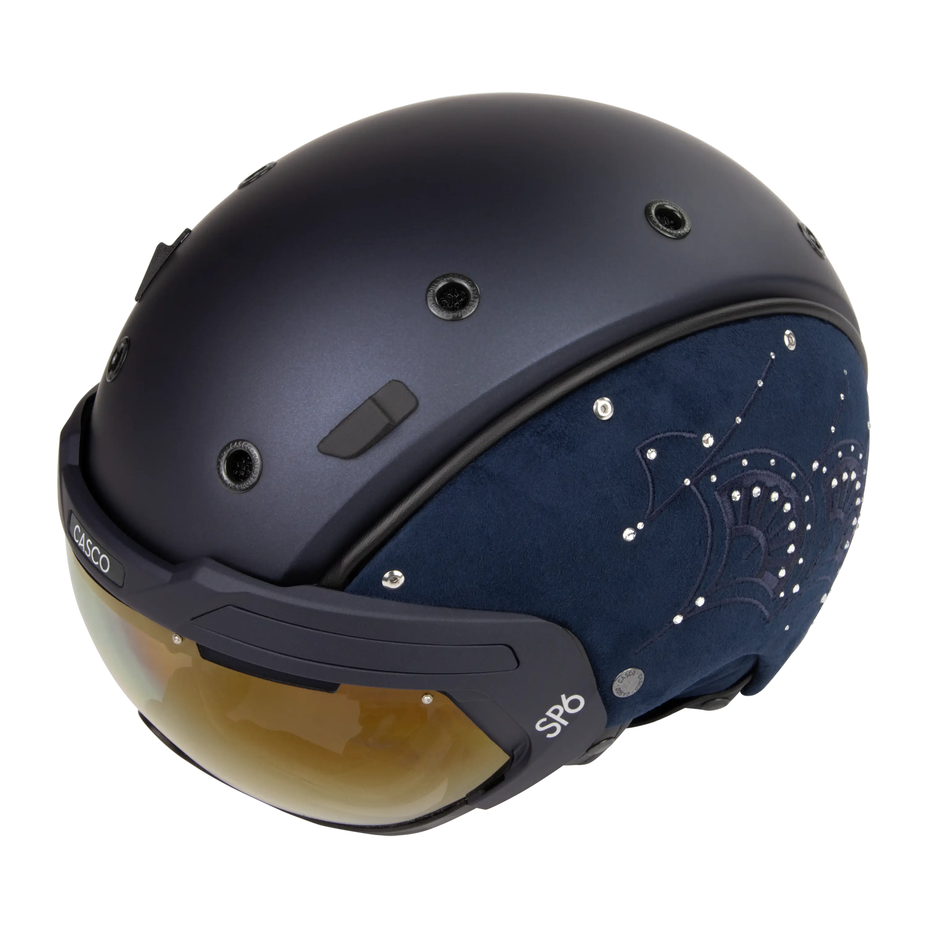 Casco SP-6 Majesty cască schi albastru cristale Swarovski