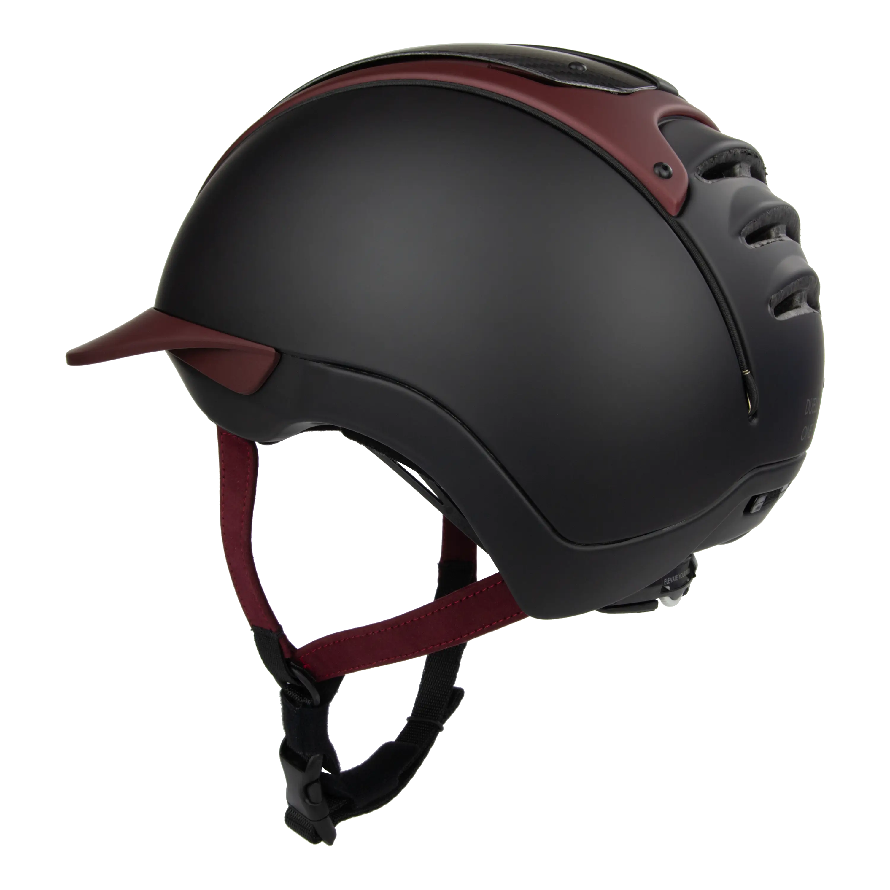Casco Duell One Carbon Burgundy casca echitatie piele vegana