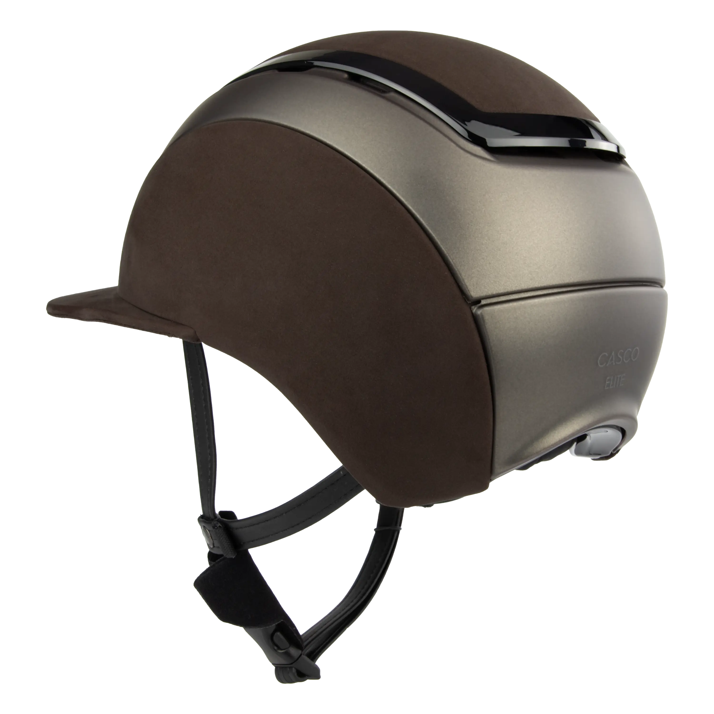 Casco Elite Valiant cască echitație maro nubuc