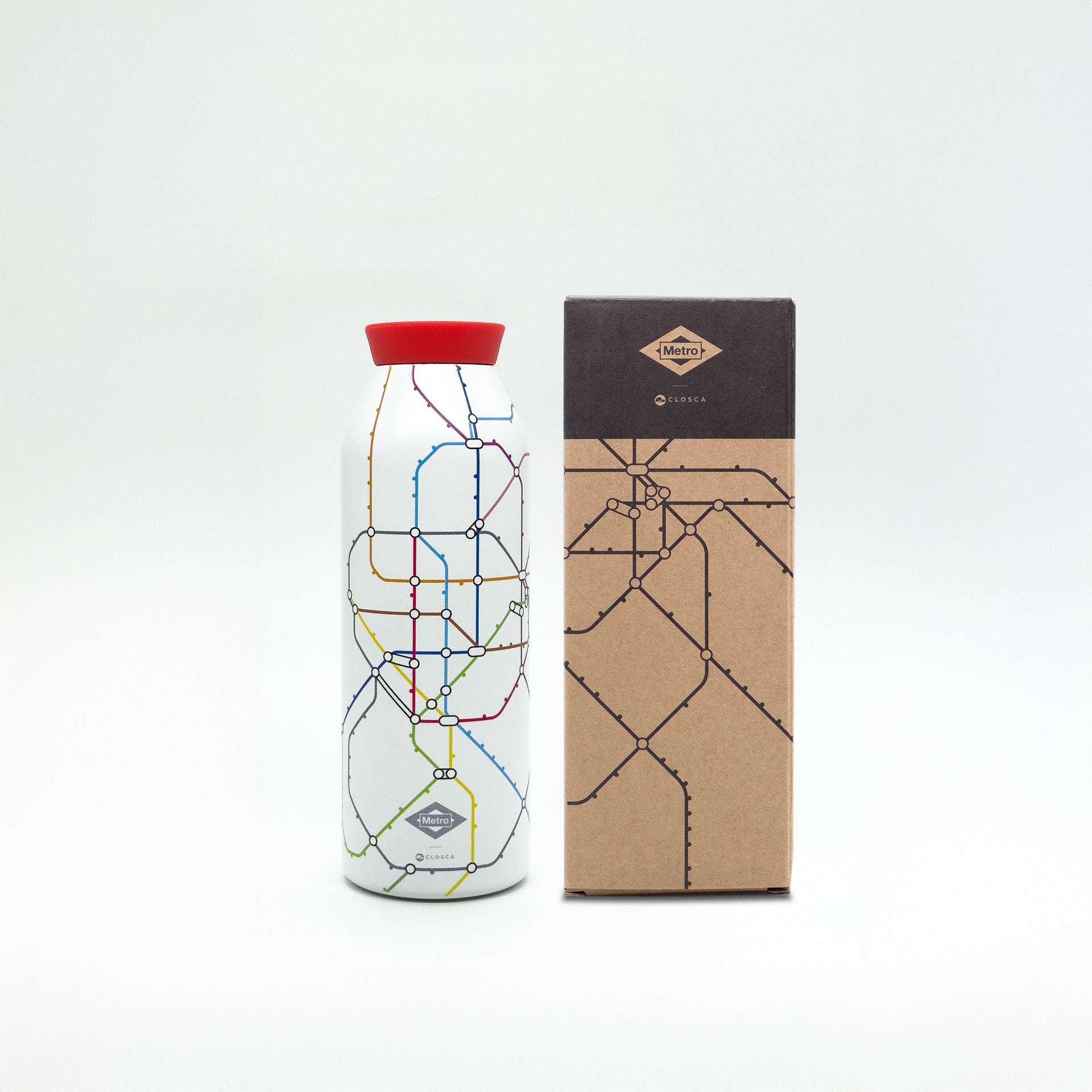 Closca Minimal Madrid Red sticlă 450 ml roșu