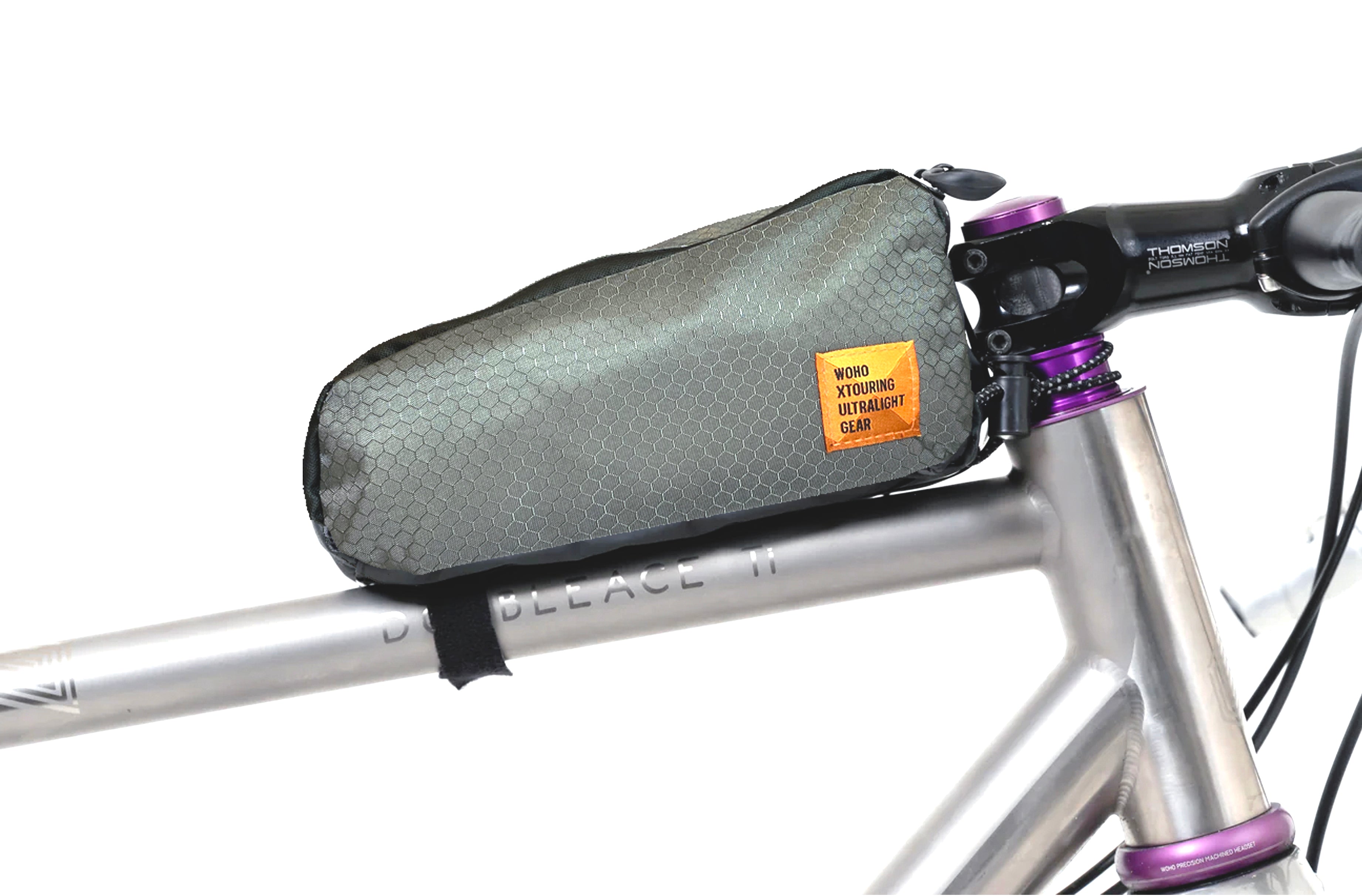 WOHO XTouring geantă top tube Honeycomb Iron Grey îngustă