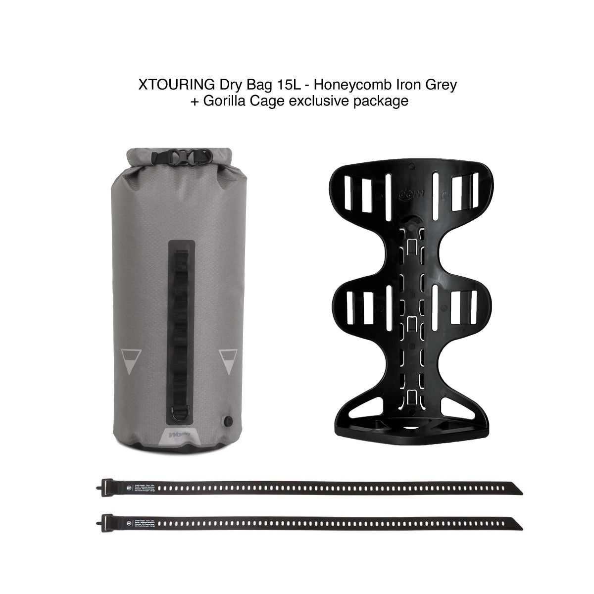 WOHO XTOURING pachet dry bag 7L + Gorilla Cage gri