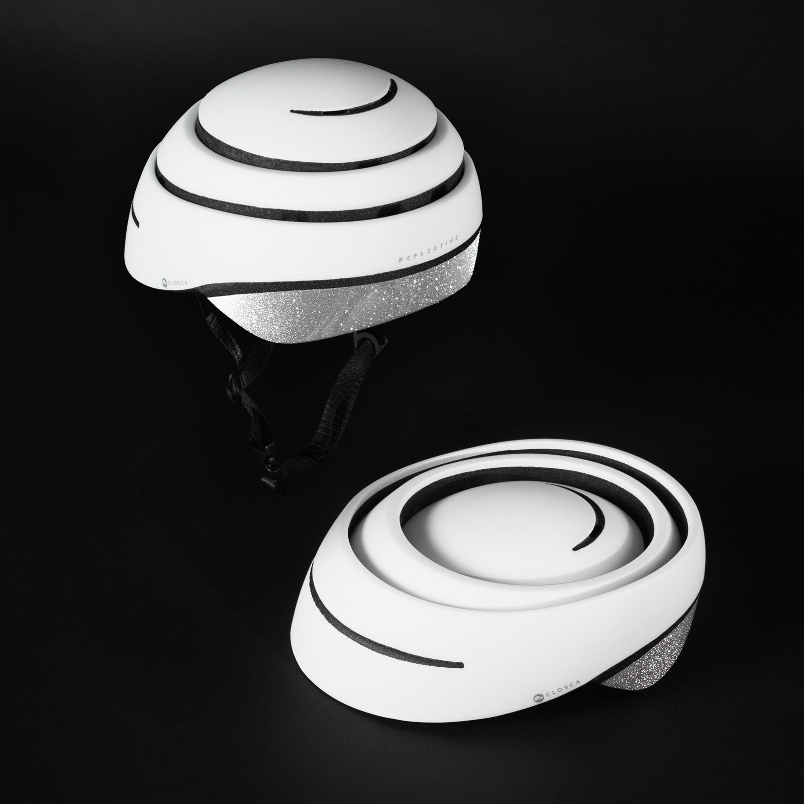 Closca Loop Reflective White Silver cască M reflectorizantă