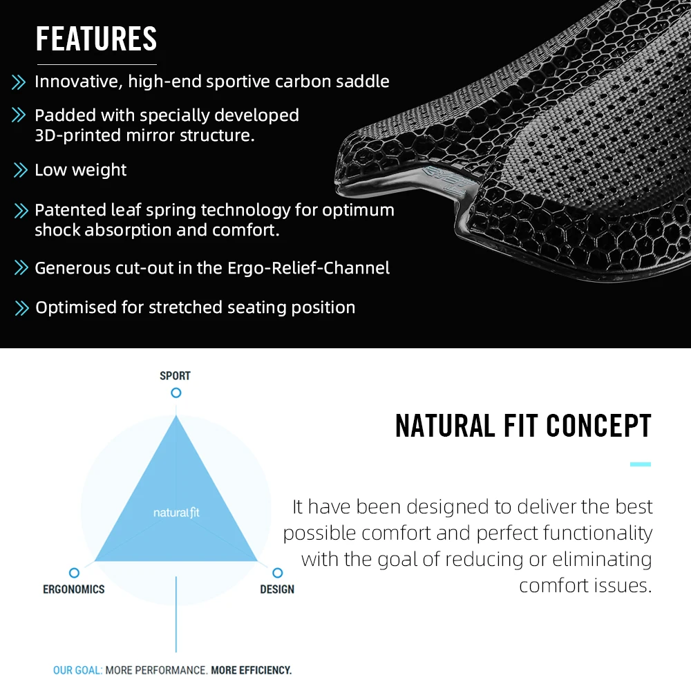 Ryet RT03 șa bicicletă carbon 3D 175g road MTB