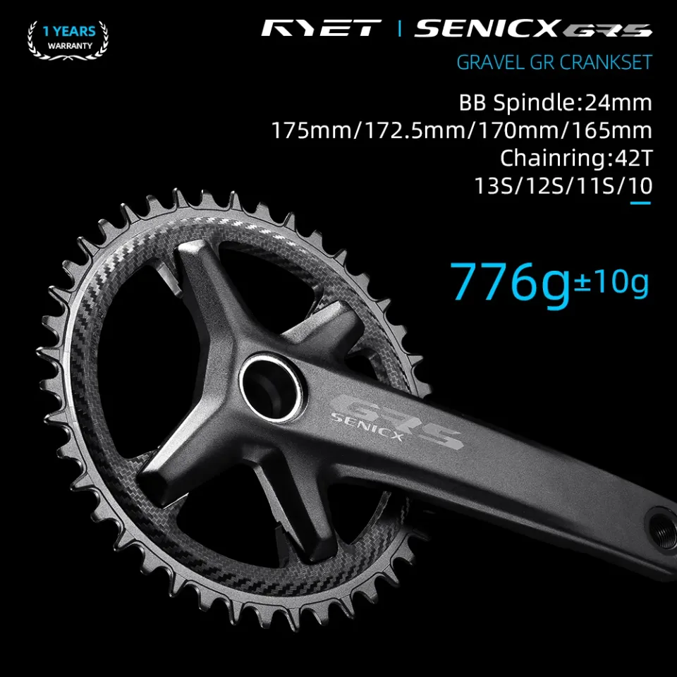 Ryet Senicx pedalier gravel 42T 110BCD carbon