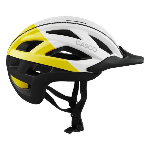 Casco Cuda Pareo cască bicicletă alb-galben-negru