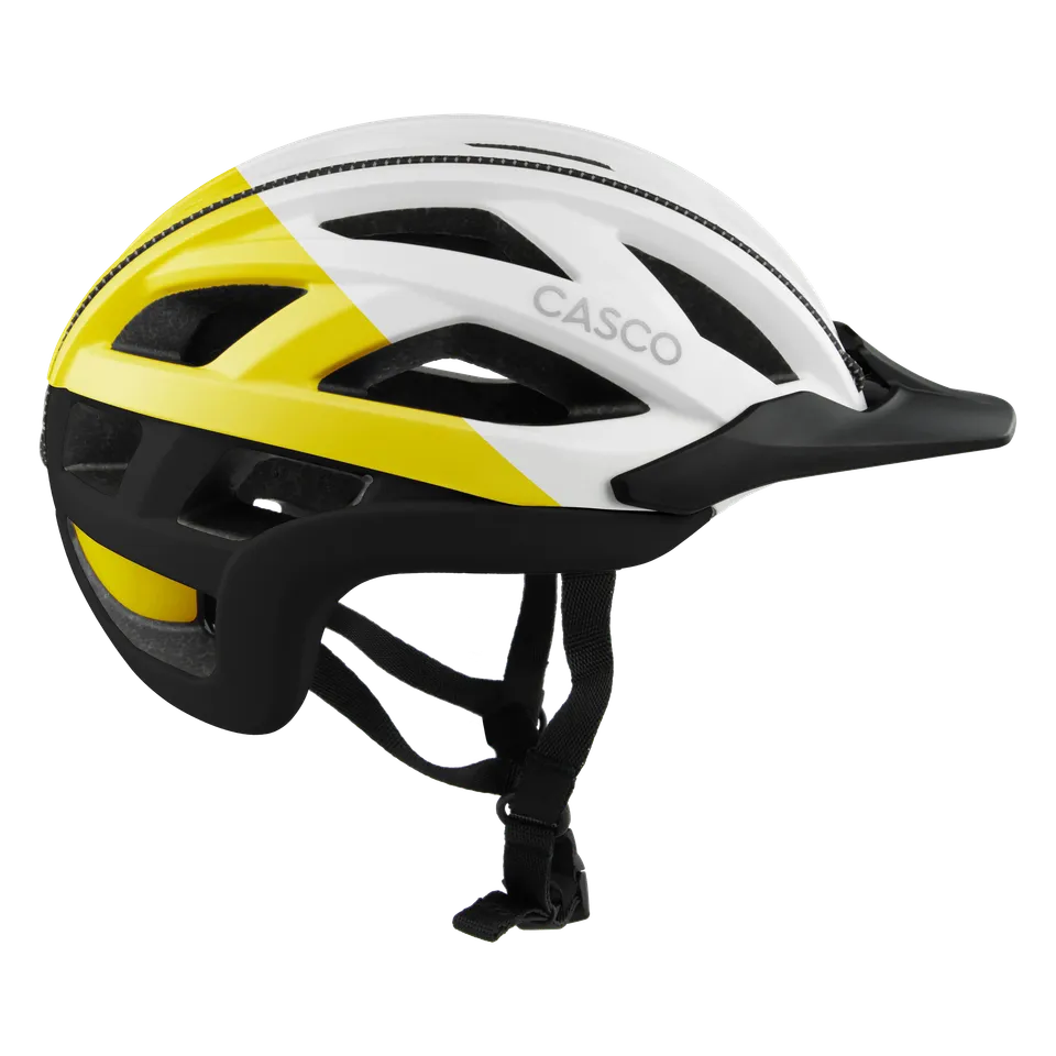 Casco Cuda Pareo cască bicicletă alb-galben-negru
