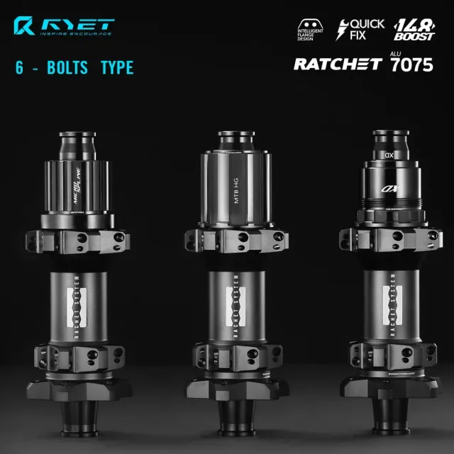 Ryet MTB Ultralight butuc spate Boost 148 28H