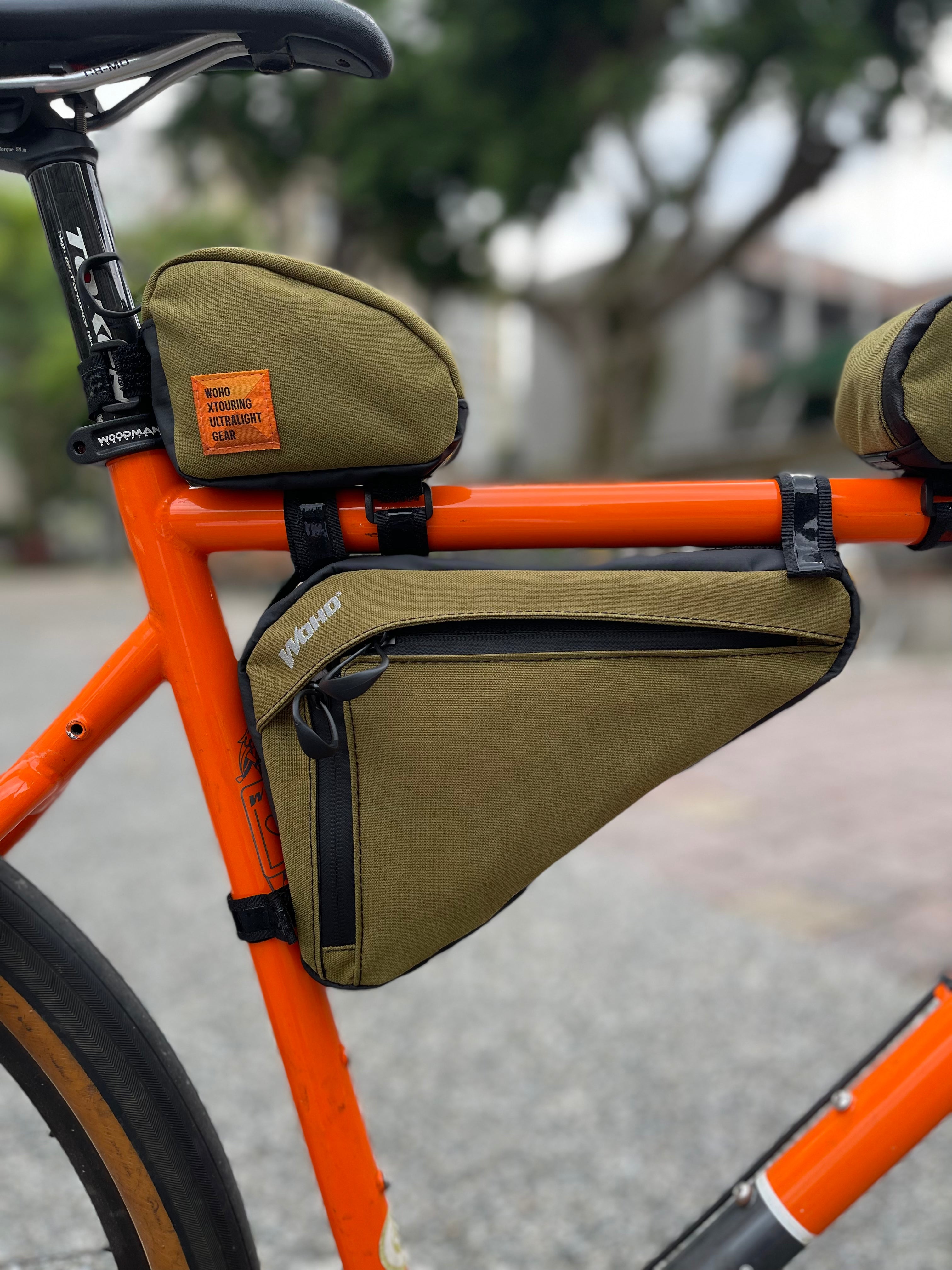 XTOURING Top Tube Mini geantă cadru Moss Green 0,43L
