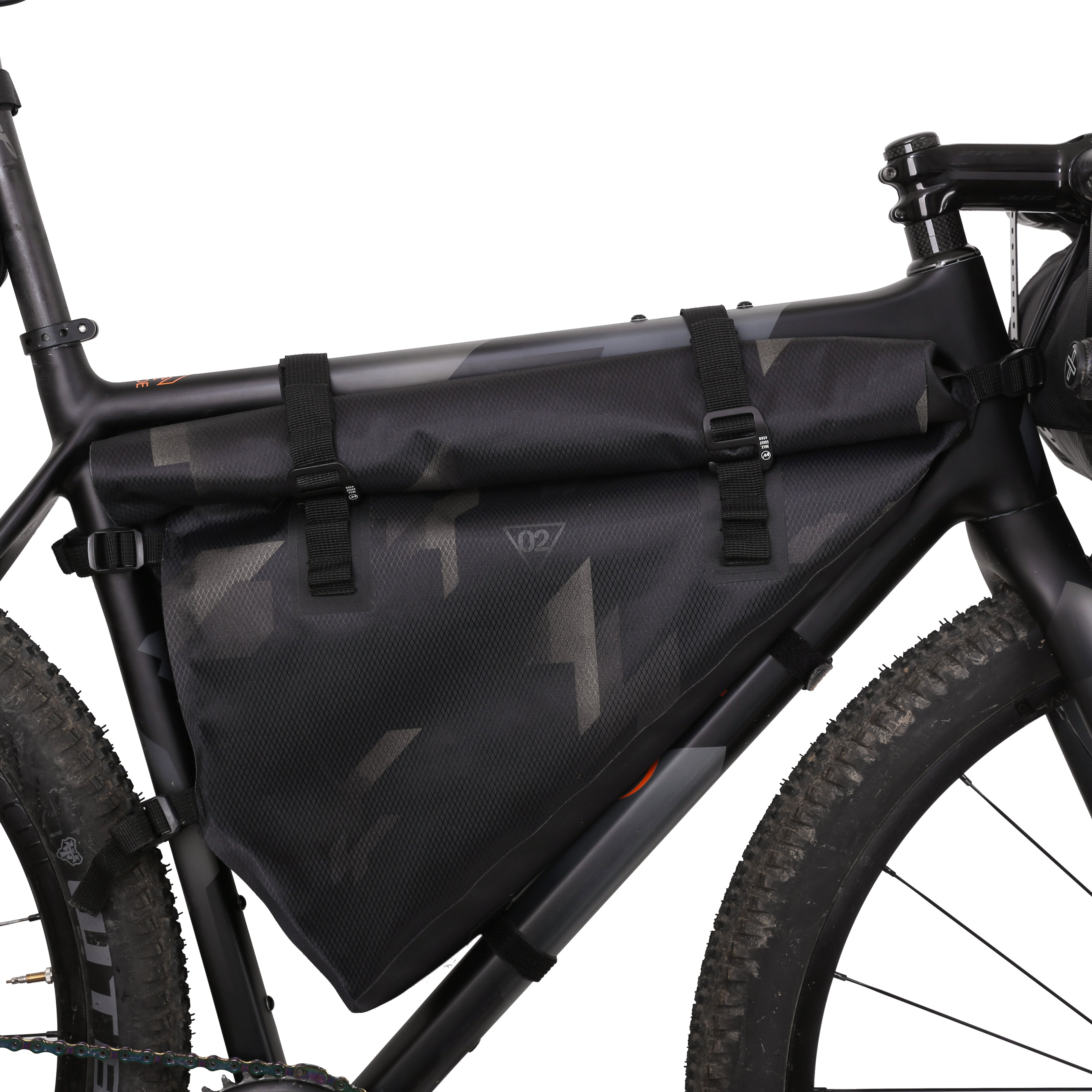 WOHO Hybrid set bikepacking negru-camuflaj expeditie 54L