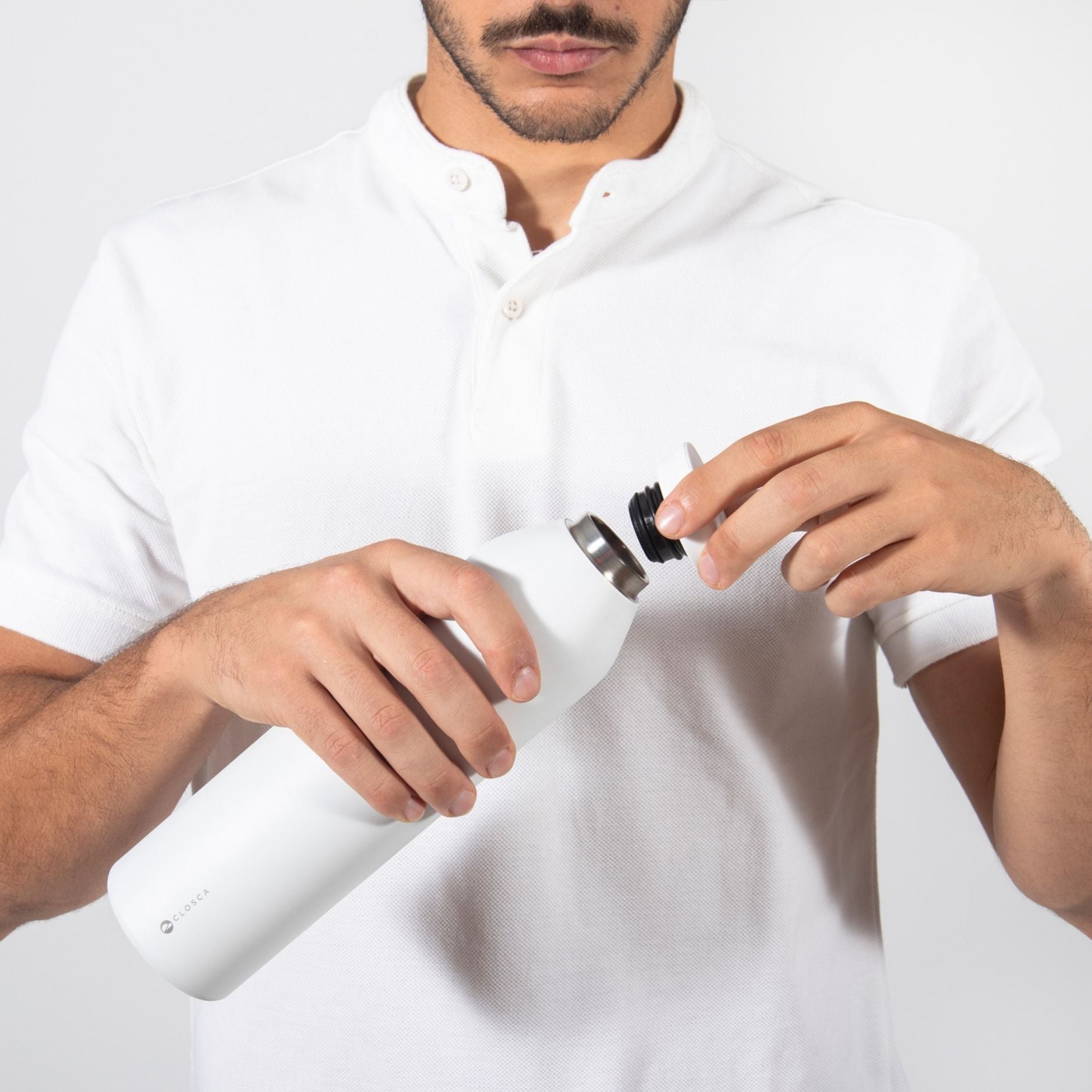 Closca Minimal White sticlă termică 450 ml izotermă