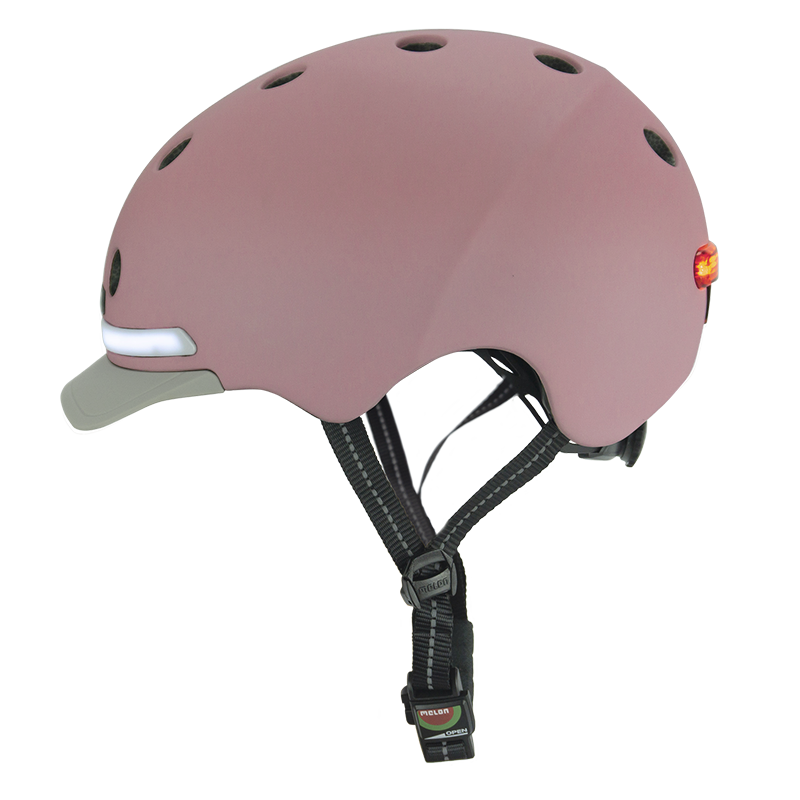 Melon E-Series Lotus casca bicicleta M-L roz cu led