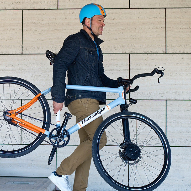 Melon Urban Active Double Orange Blue casca bicicleta ventilata