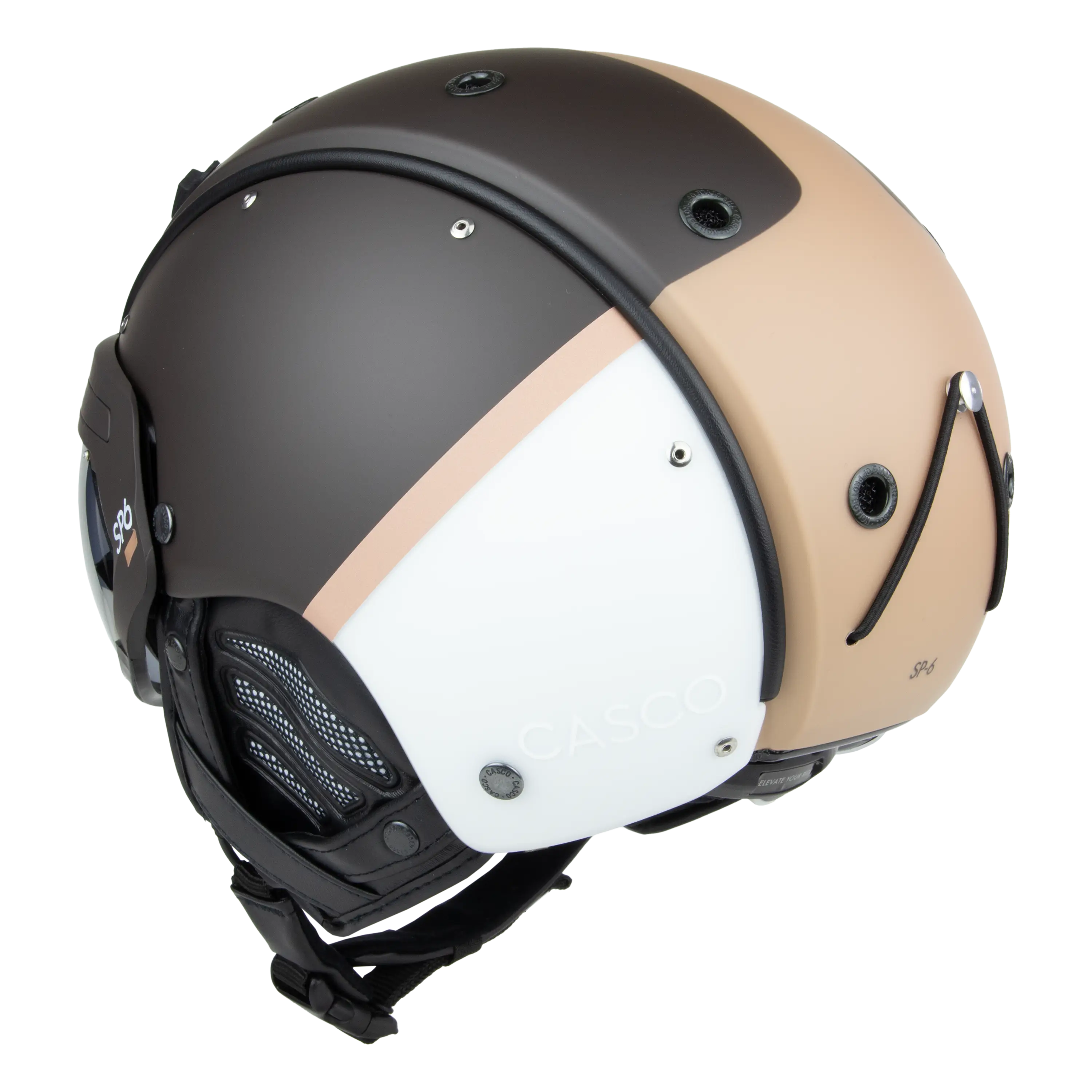 Casco SP-6 Stride Everwood cască schi maro închis cu vizor