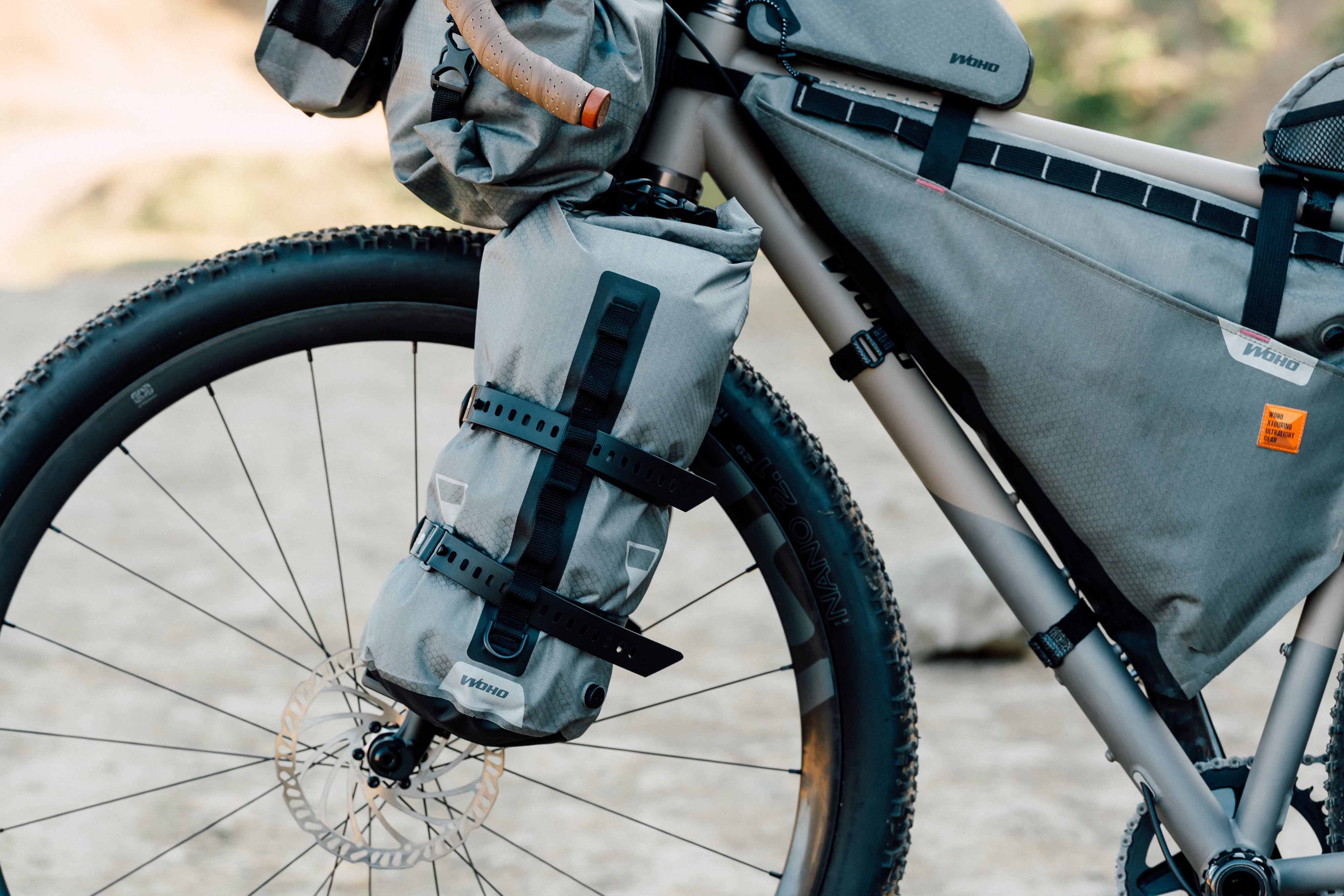 WOHO XTOURING pachet dry bag 7L + Gorilla Cage gri