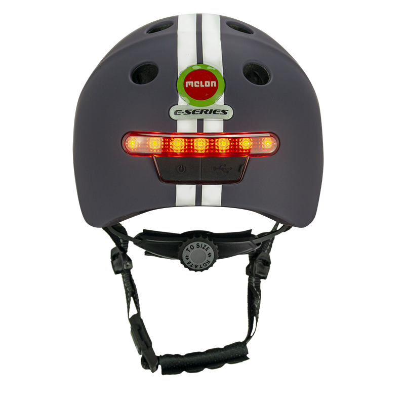 Melon E-Series Highway casca bicicleta M-L gri cu lumini LED