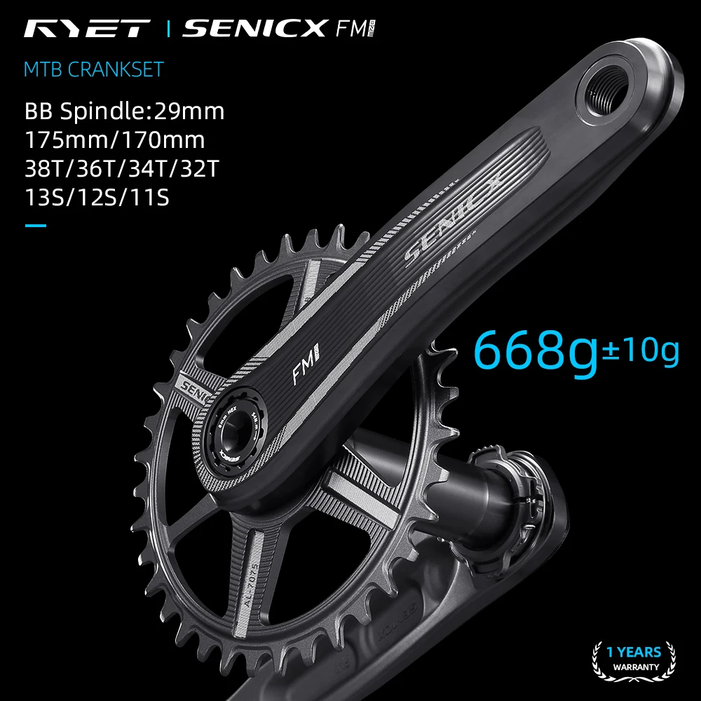 Ryet Senicx FM2 angrenaj carbon MTB DUB 668 g