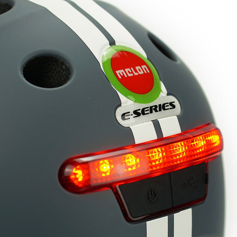 Melon E-Series Highway casca bicicleta M-L gri cu lumini LED
