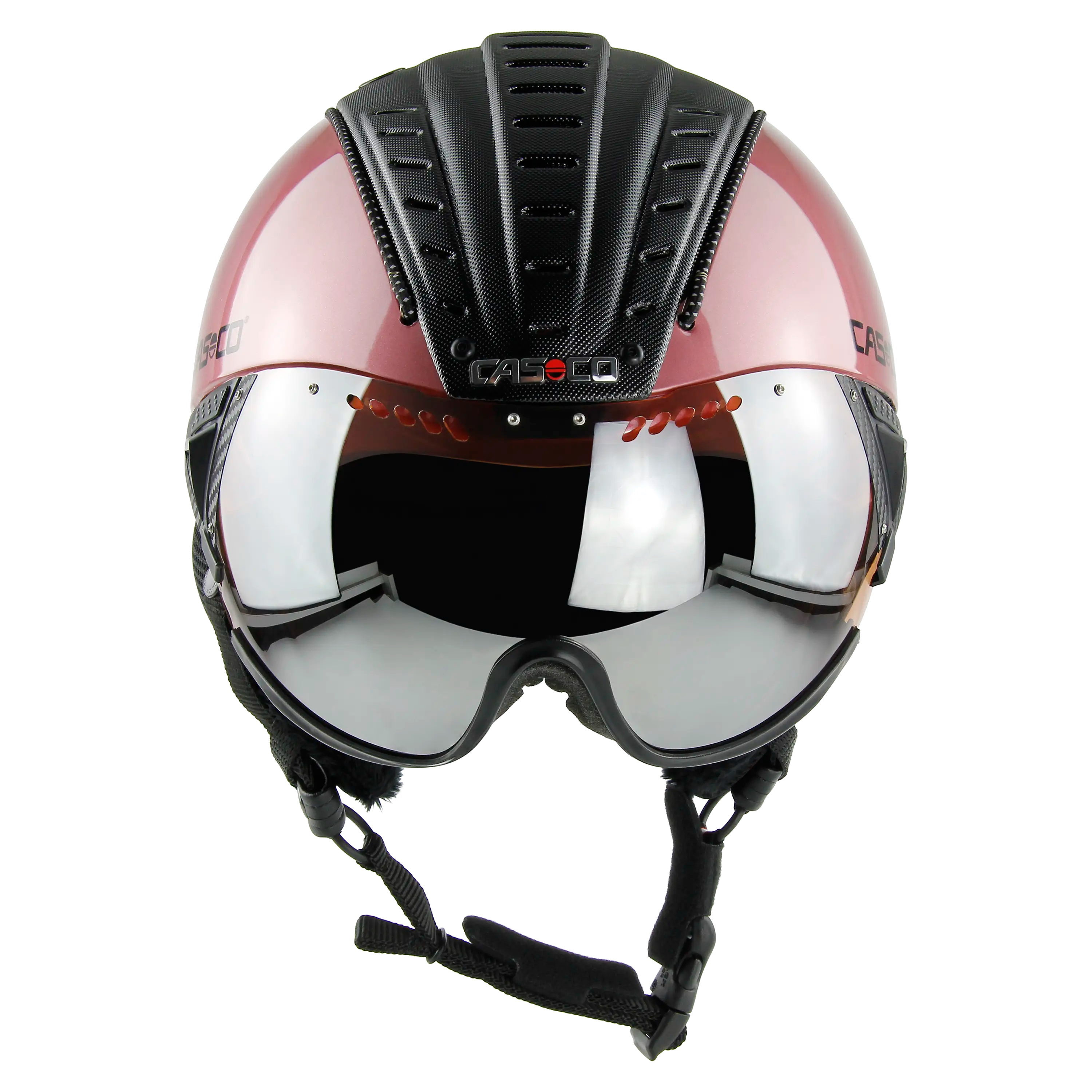Casco SP-2 Carbonic casca schi cu vizor negru-roz vizor argintiu