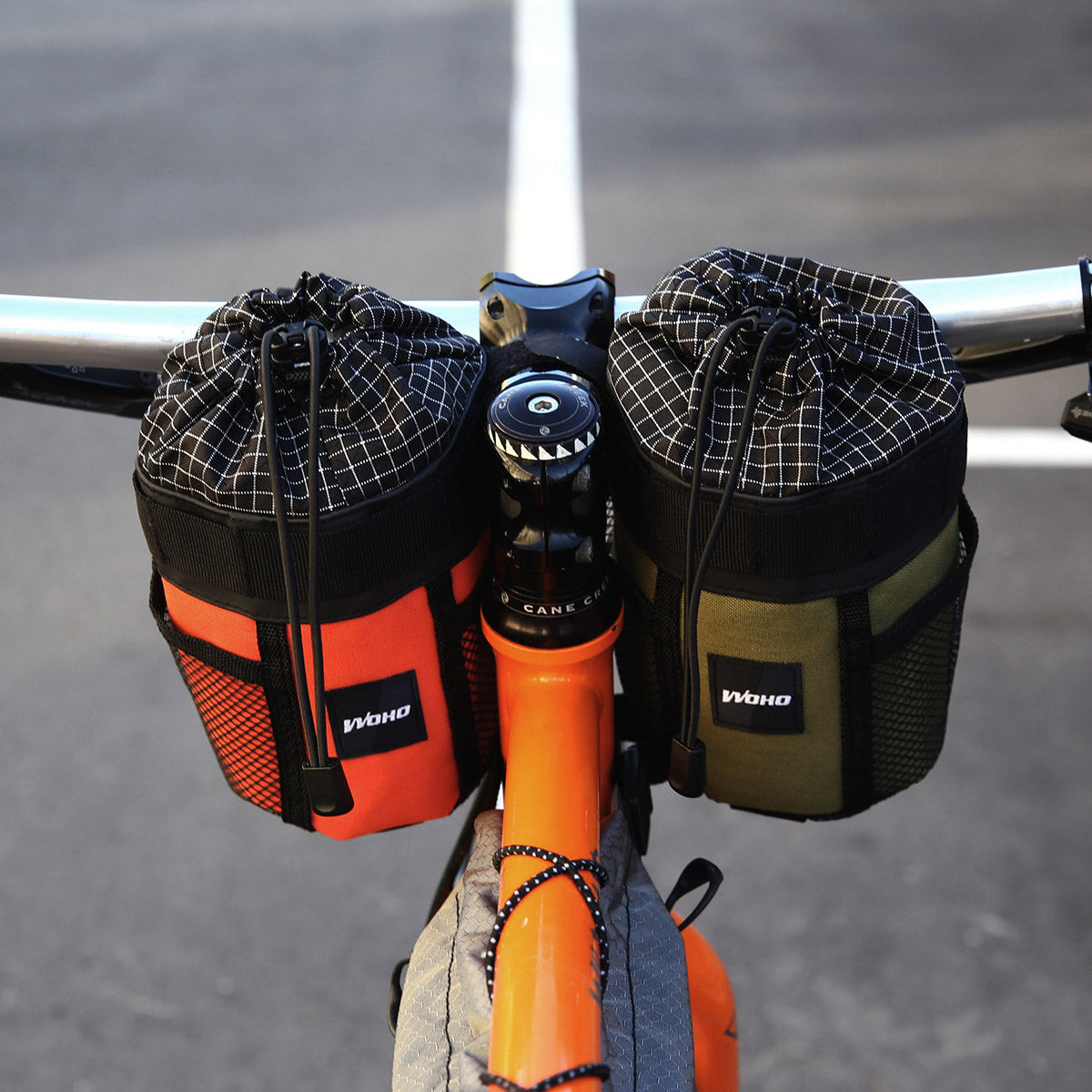 WOHO ColorGrind Set geantă ghidon 2,5L + cup holder Jade