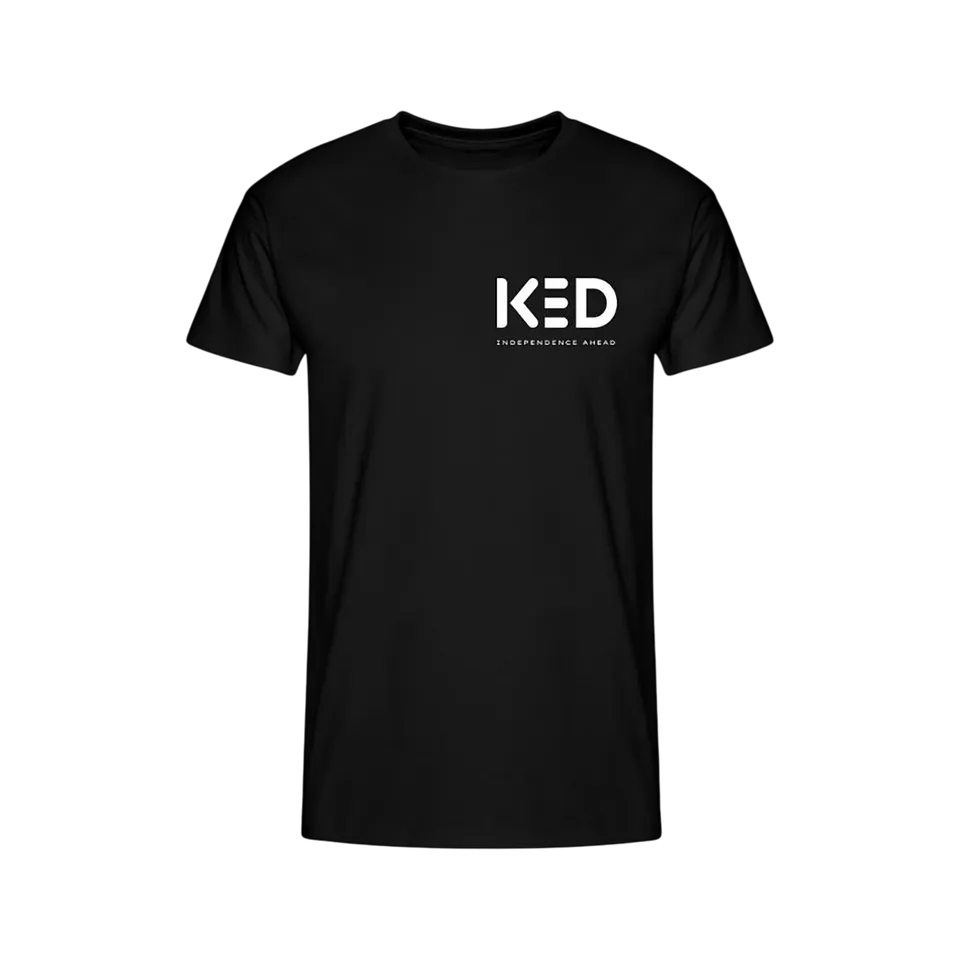 KED tricou bumbac 100% negru barbati