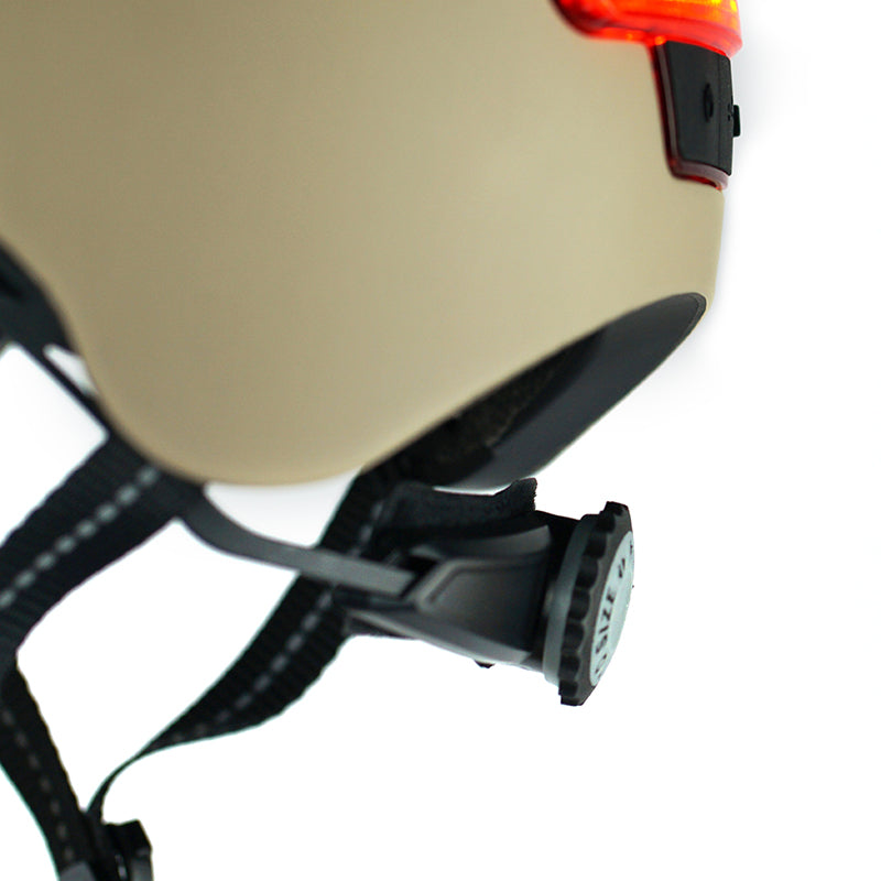 Melon E-Series Moonlight casca bicicleta M-L maro cu LED
