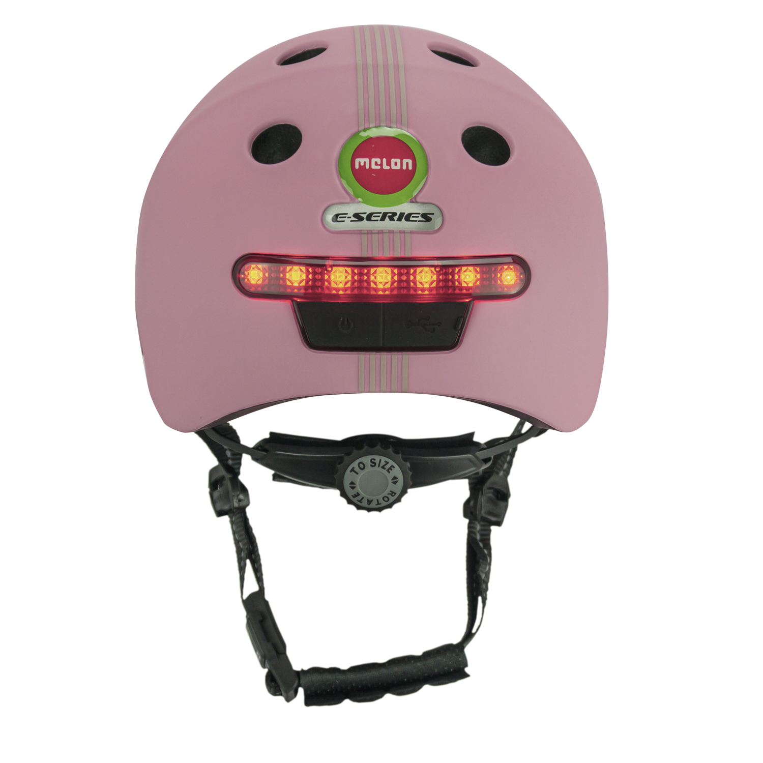 Melon E-Series Lotus casca bicicleta M-L roz cu led
