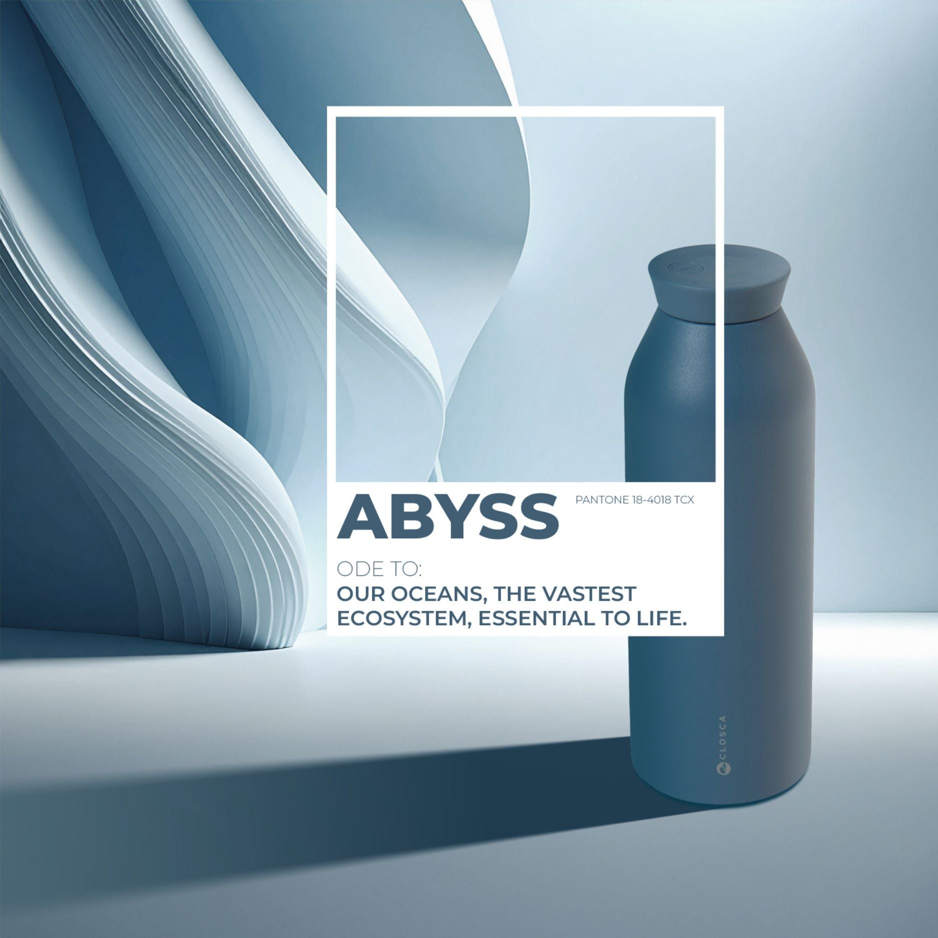 Closca Minimal Abyss sticlă termică inox 450 ml