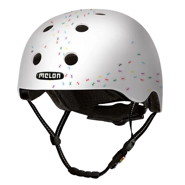 Melon Urban Active Pop Ants casca bicicleta alba