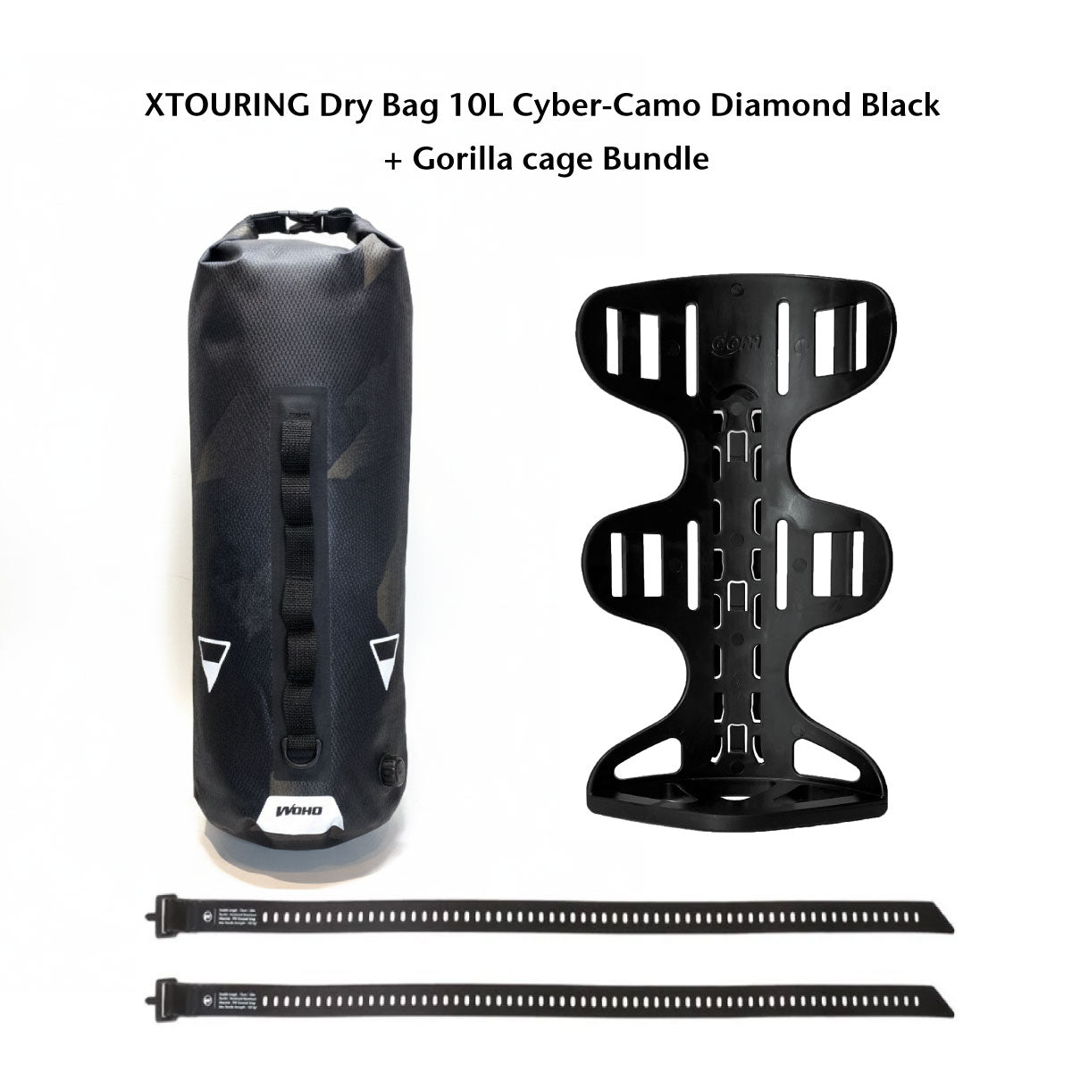 WOHO XTouring Dry Bag 7L + Gorilla Cage negru