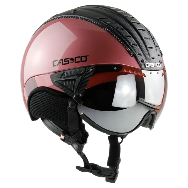 Casco SP-2 Carbonic casca schi cu vizor negru-roz vizor argintiu
