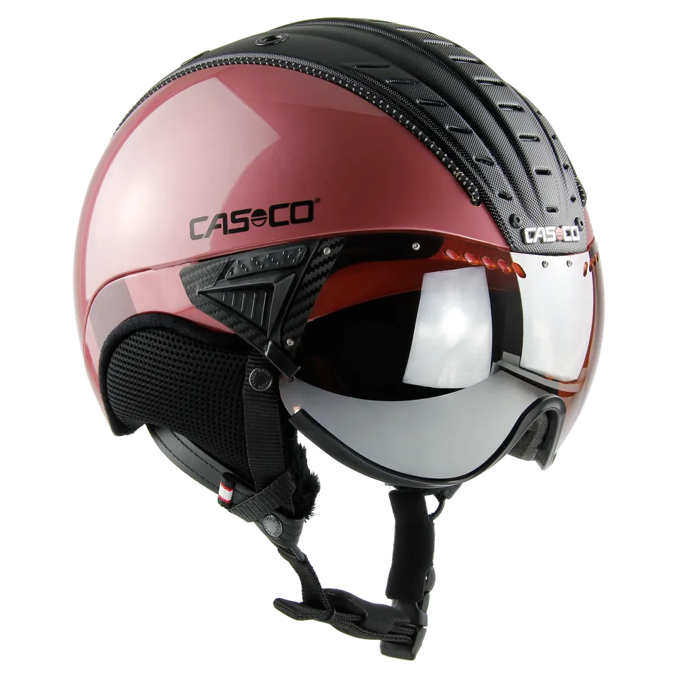 Casco SP-2 Carbonic casca schi cu vizor negru-roz vizor argintiu