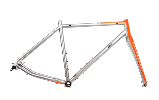 WOHO Double Ace cadru bicicleta argintiu-portocaliu 48 otel