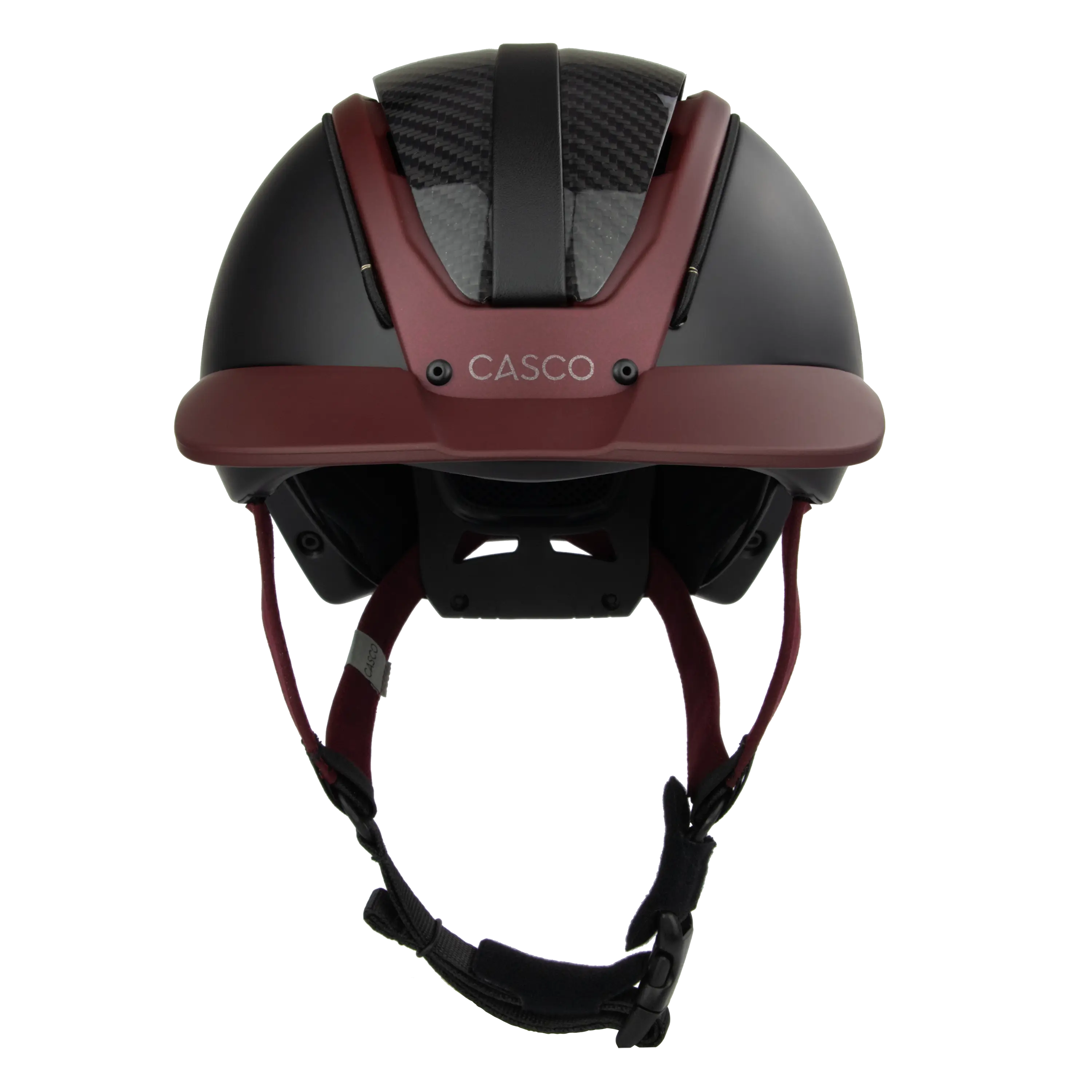 Casco Duell One Carbon Burgundy casca echitatie piele vegana