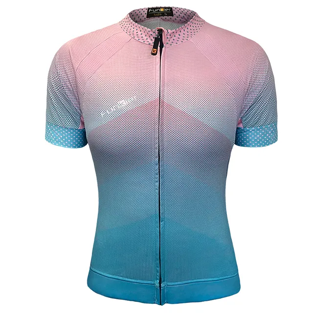 Funkier Farnia tricou ciclism cu fermoar si 3 buzunare
