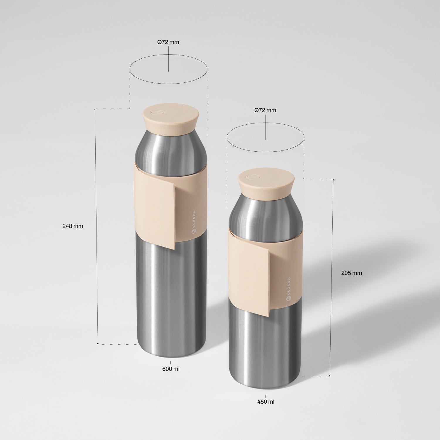 Closca Travel Metal Sahara sticlă inox 450ml