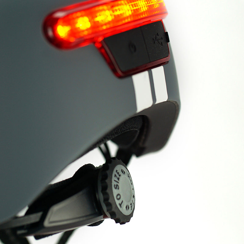 Melon E-Series Highway casca bicicleta M-L gri cu lumini LED