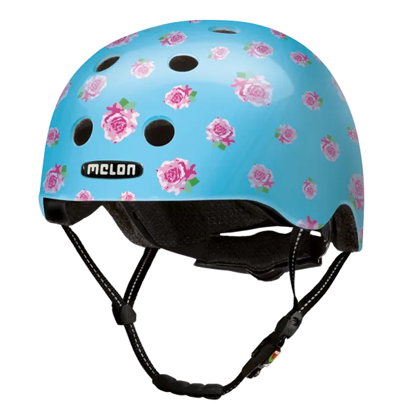 Melon Urban Active Flying Roses casca bicicleta albastra