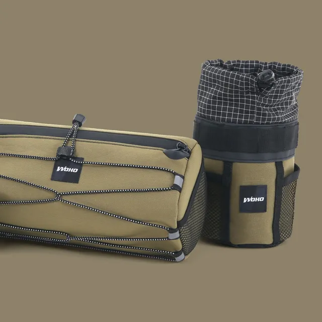 WOHO ColorGrind Set geantă ghidon 2,5L + cup holder Jade