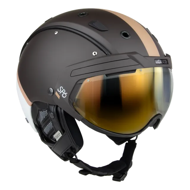 Casco SP-6 Stride Everwood cască schi maro închis cu vizor