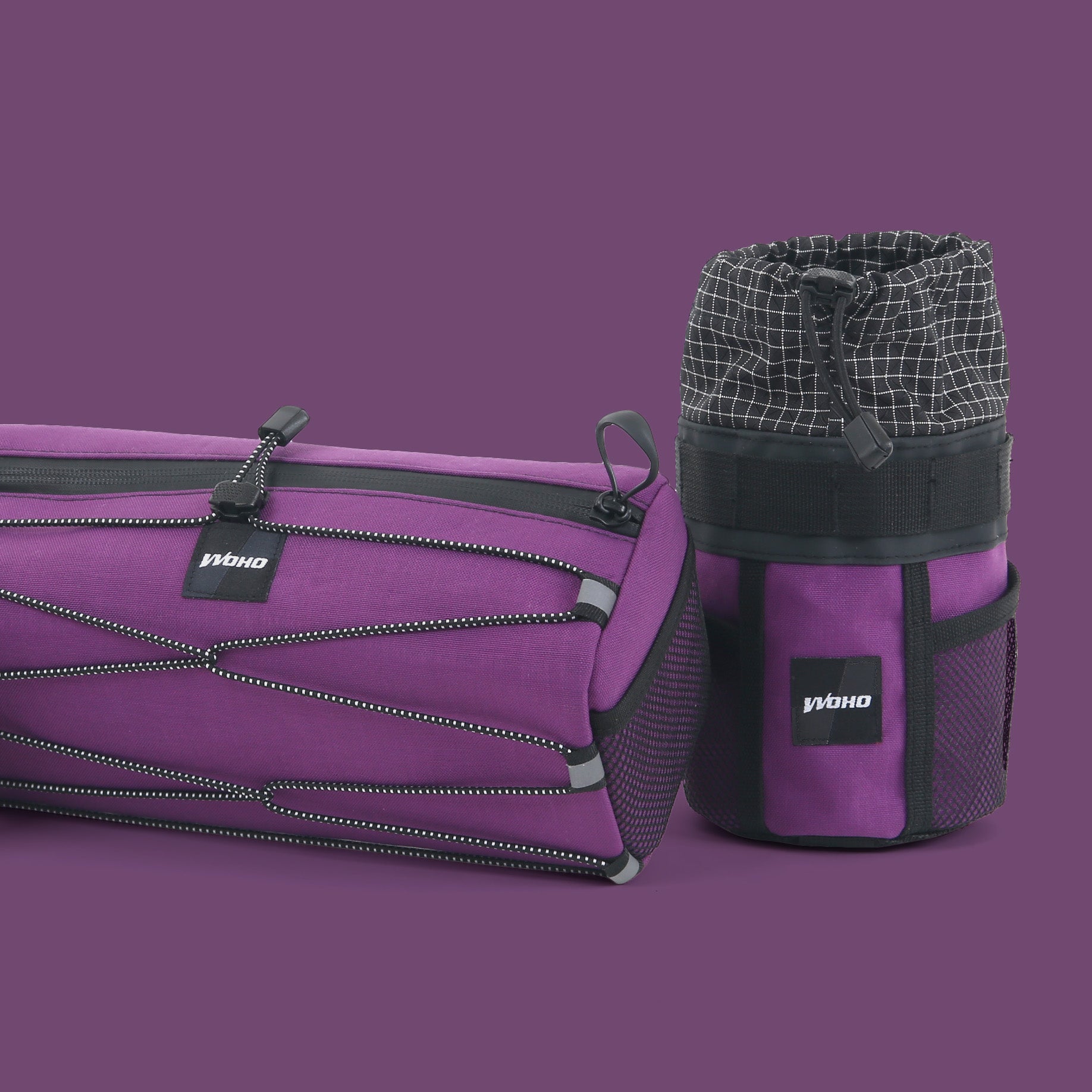 WOHO ColorGrind Set geantă ghidon 2,5L + cup holder Jade