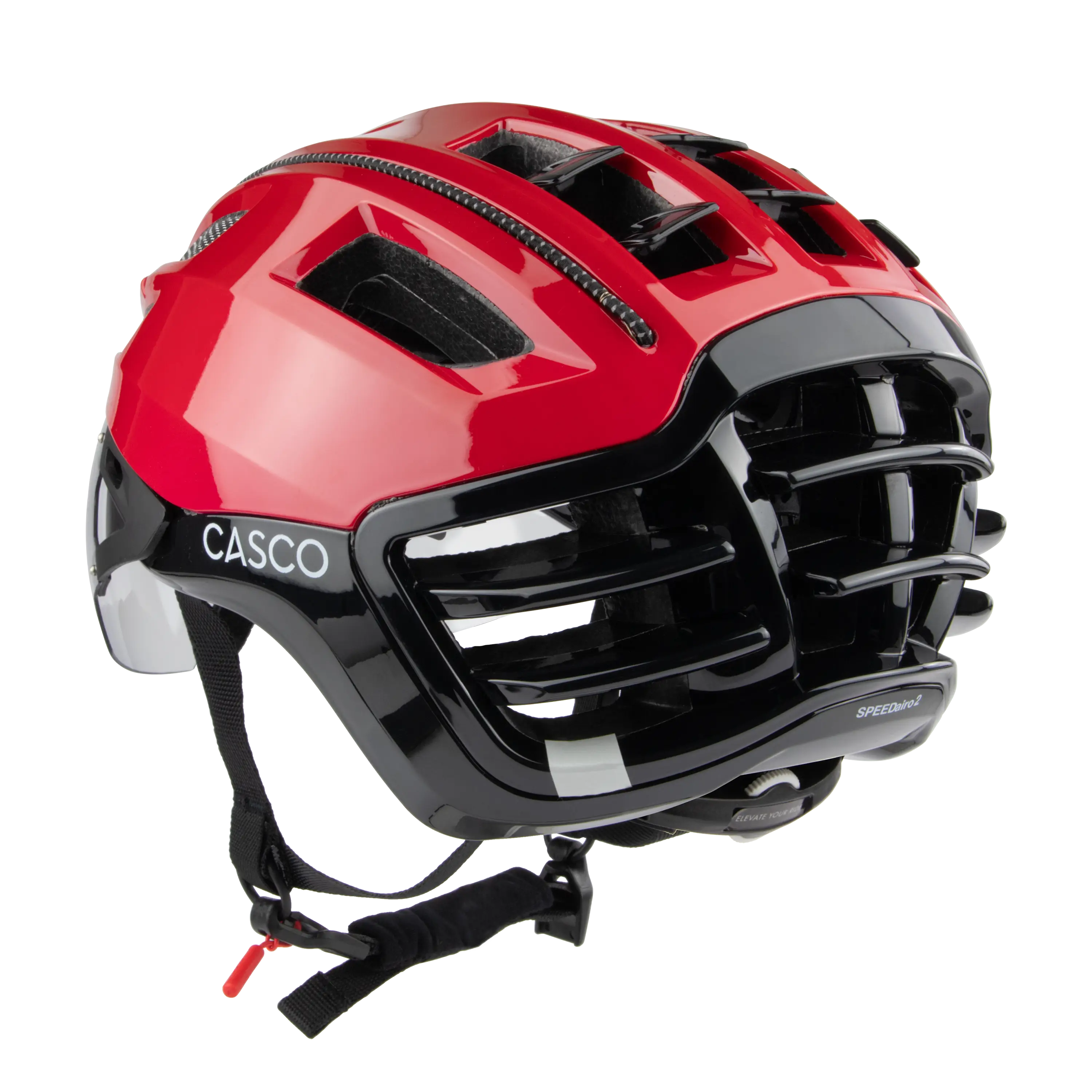 Casco Speedairo Aero Crimson casca bicicleta rosie viziera