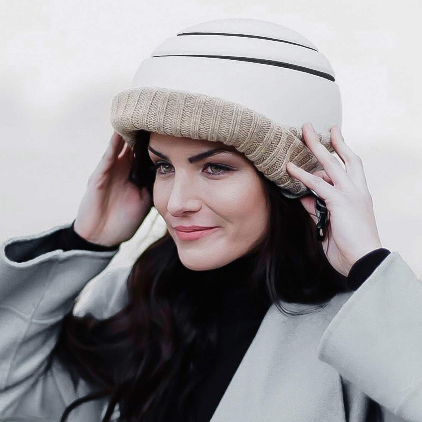 Closca Helmet Visor Nordic White Wheat casca lana S