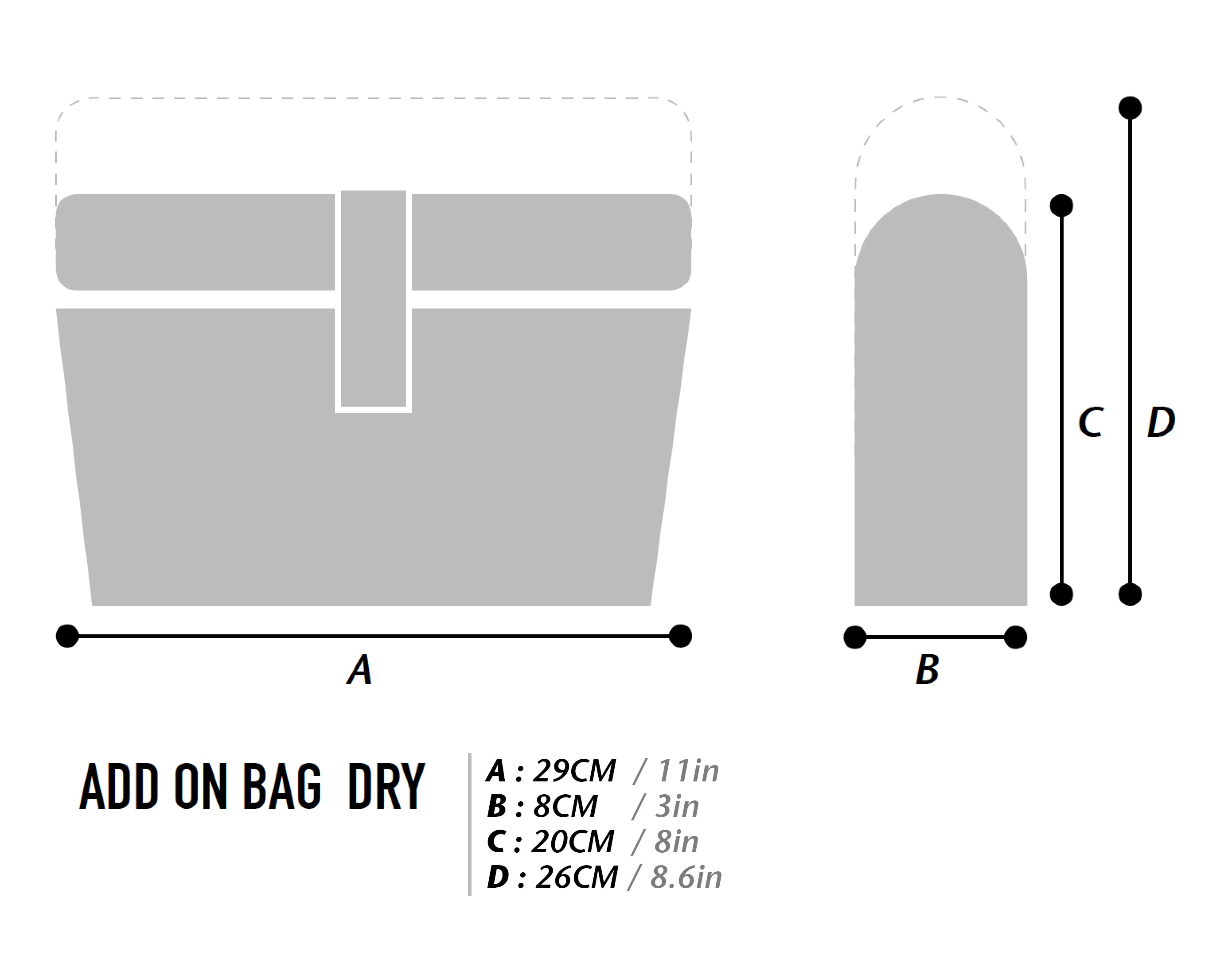 WOHO XTouring Accessory Pack Dry geanta ghidon gri