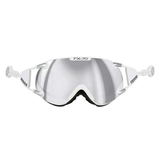 Casco FX70 Carbonic ochelari schi alb argintiu
