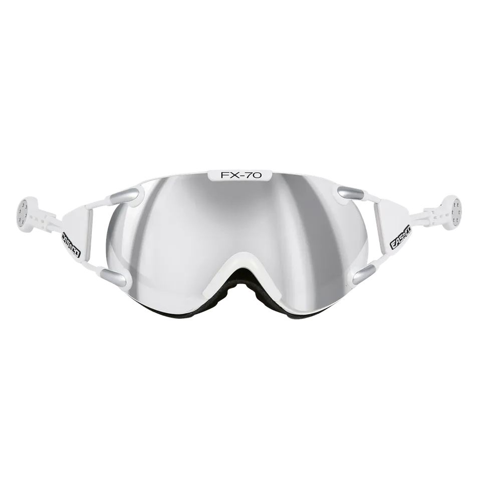 Casco FX70 Carbonic ochelari schi alb argintiu